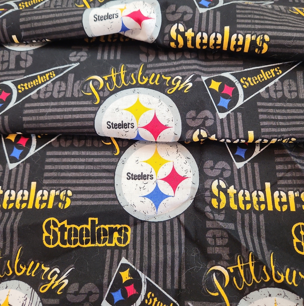 Fabric Piece Pittsburgh Black Team Logo 24x33
